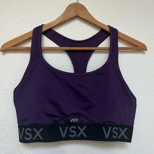 Purple VSX Sport Victoria’s Secret Player Sports Bra Sz LG Active Athletic